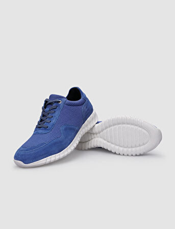 Triko Mavi Bağcıklı Erkek Spor Ayakkabı