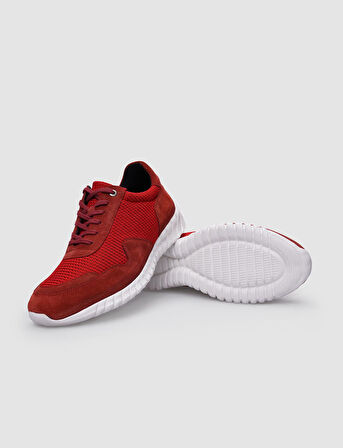 Triko Kırmızı Bağcıklı Erkek Spor Ayakkabı