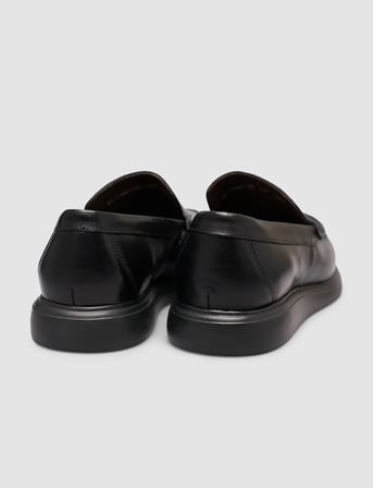 Nyx Hakiki Deri Dokulu Siyah Kemerli Erkek Günlük Loafer Ayakkabı