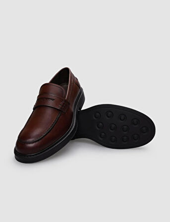 %100 Hakiki Deri Kahverengi Erkek Günlük Ayakkabı