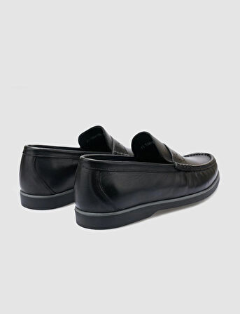 %100 Hakiki Deri Siyah Erkek Günlük  Ayakkabı