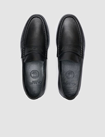 %100 Hakiki Deri Siyah Erkek Günlük  Ayakkabı