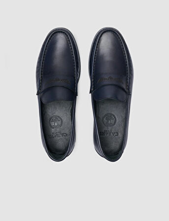 %100 Hakiki Deri Lacivert Erkek Günlük Ayakkabı