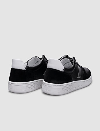 %100 Hakiki Deri Siyah Kadın Spor Ayakkabı