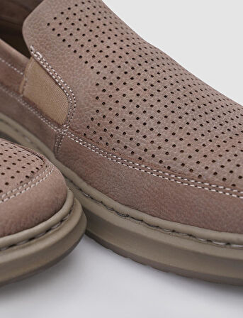 %100 Hakiki Deri Vizon Nubuk Erkek Günlük Ayakkabı