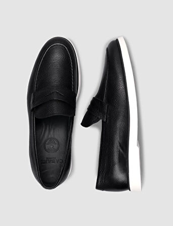 %100 Hakiki Deri Siyah Erkek Günlük Ayakkabı