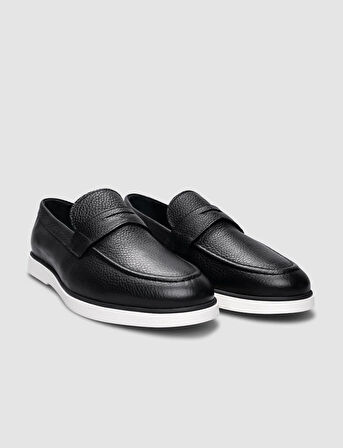 %100 Hakiki Deri Siyah Erkek Günlük Ayakkabı