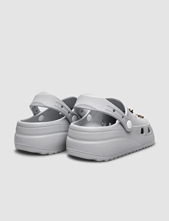 Snx Açık Gri Taş Detaylı Kadın Eva Terlik