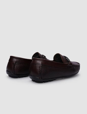 %100 Hakiki Deri Kahverengi Tokalı Erkek Loafer