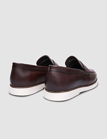 %100 Hakiki Deri Kahverengi Erkek Günlük Ayakkabı