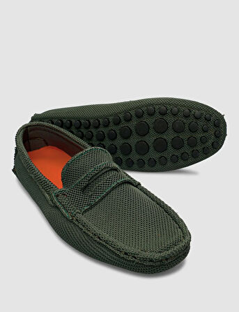 Cabani Triko Haki Erkek Loafer