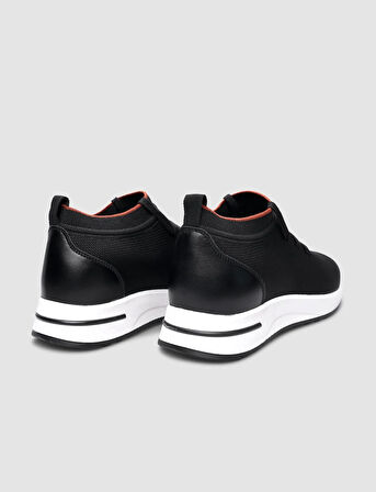 Triko Siyah Bağcıklı Kadın Sneaker