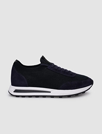 Triko Lacivert Bağcıklı Erkek Sneaker