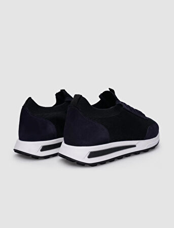 Triko Lacivert Bağcıklı Erkek Sneaker