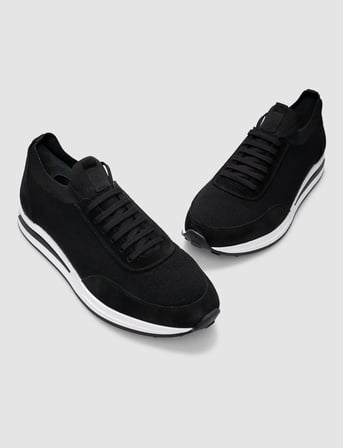 Triko Siyah Bağcıklı Erkek Sneaker