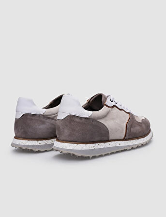 %100 Hakiki Deri Vizon Bağcıklı Erkek Spor Ayakkabı