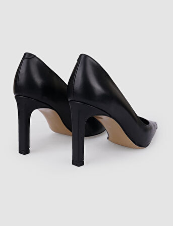 Cabani %100 Hakiki Deri Siyah Kadın Topuklu Ayakkabı