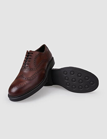 %100 Hakiki Deri Kahverengi Erkek Günlük Ayakkabı