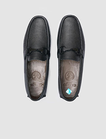 %100 Hakiki Deri Siyah Erkek Loafer
