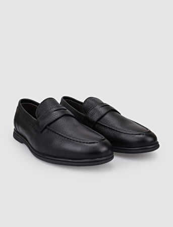 %100 Hakiki Deri Siyah Erkek Günlük Ayakkabı