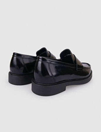 %100 Hakiki Deri Siyah Açma Erkek Günlük Ayakkabı