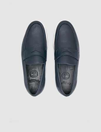 Cabani %100 Hakiki Deri Lacivert Erkek Loafer