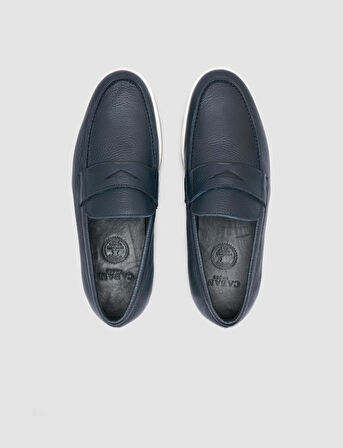 Cabani %100 Hakiki Deri Lacivert Erkek Loafer