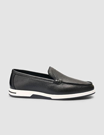 %100 Hakiki Deri Siyah Erkek Loafer