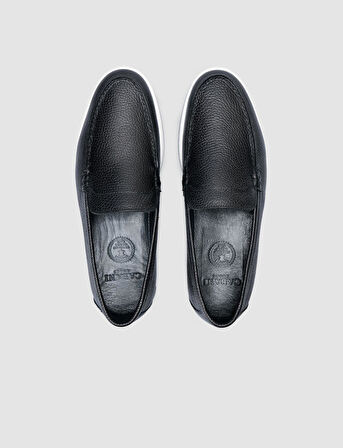%100 Hakiki Deri Siyah Erkek Loafer