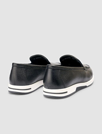 %100 Hakiki Deri Siyah Erkek Loafer