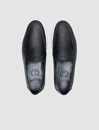 %100 Hakiki Deri Siyah Erkek Loafer