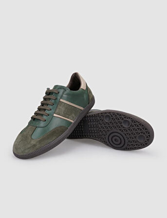 %100 Hakiki Deri Haki Bağcıklı Kadın Sneaker