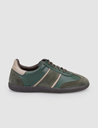 %100 Hakiki Deri Haki Bağcıklı Kadın Sneaker