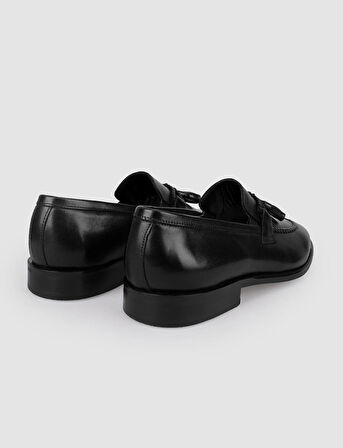 %100 Hakiki Deri Siyah Fiyonk Detaylı Erkek Klasik Ayakkabı