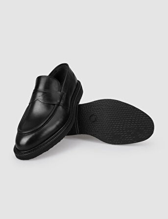 %100 Hakiki Deri Siyah Erkek Klasik Ayakkabı
