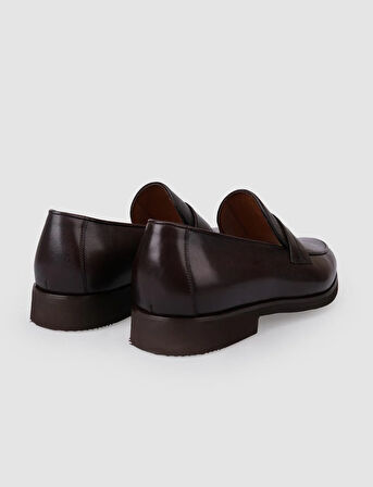 %100 Hakiki Deri Kahverengi Erkek Klasik Ayakkabı