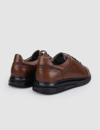 %100 Hakiki Deri Taba Bağcıklı Erkek Spor Ayakkabı