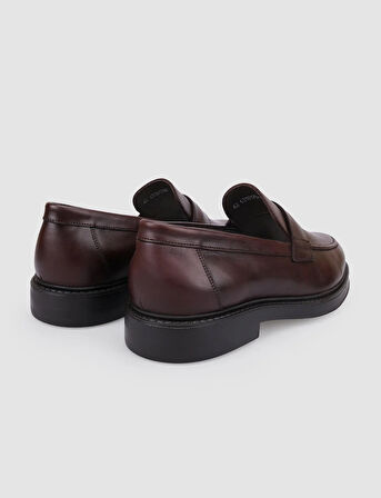 %100 Hakiki Deri Kahverengi Erkek Günlük Ayakkabı