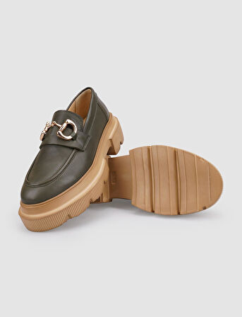 %100 Hakiki Deri Haki Tokalı Kadın Günlük Ayakkabı