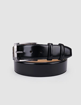 Cabani %100 Hakiki Deri Siyah 4  cm Erkek Günlük Kemer