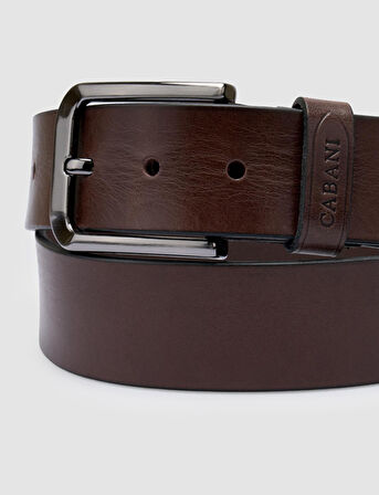 Cabani %100 Hakiki Deri Kahverengi Erkek Klasik Kemer