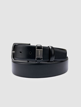 Cabani %100 Hakiki Deri Siyah Erkek Klasik Kemer