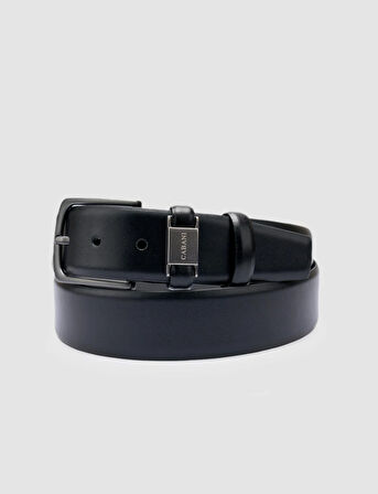 Cabani %100 Hakiki Deri Siyah Erkek Klasik Kemer