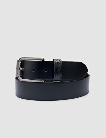 Cabani %100 Hakiki Deri Siyah Erkek Klasik Kemer