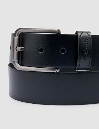 Cabani %100 Hakiki Deri Siyah Erkek Klasik Kemer