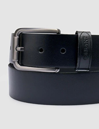 Cabani %100 Hakiki Deri Siyah Erkek Klasik Kemer