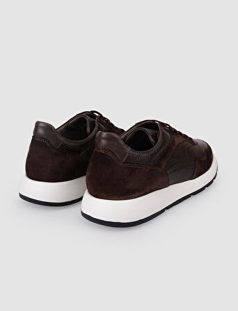 %100 Hakiki Deri Kahverengi Erkek Spor Ayakkabı