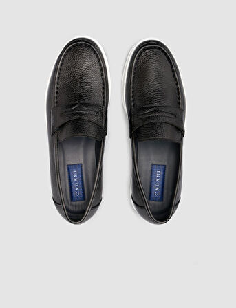 %100 Hakiki Deri Siyah Erkek Günlük Ayakkabı