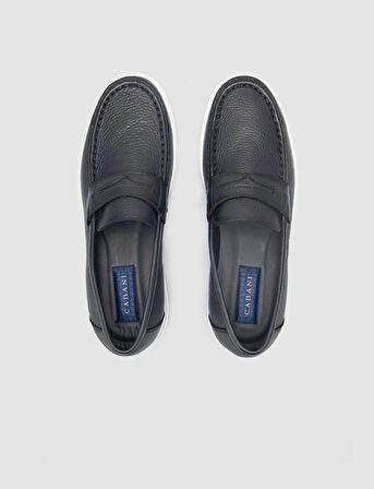 %100 Hakiki Deri Lacivert Erkek Loafer