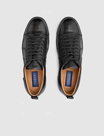 %100 Hakiki Deri Siyah Erkek Spor Ayakkabı